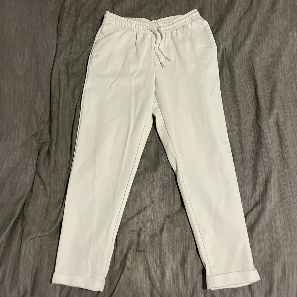 White Linen Pants Zara Size M Mens